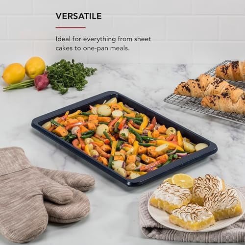 10x15in Nonstick Aluminized Steel Baking Sheet, Ink Blue