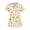 Beige, variant on Women's Summer-Themed Short Sleeve Scrub Top with Fun Patterns, Comfortable and Breathable, Ideal for Healthcare Professionals