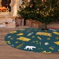 thumbnail image 6 of Lsque Camping Print Christmas Tree Skirt, Tree Skirt with Ties or Velcro, Perfect for Holiday Decorations, Halloween, and New Year-30", 6 of 7