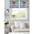thumbnail image 6 of Curtain Valance for Windows, Independence Day USA Flag Bow Kitchen Valances Rod Pocket Short Curtains, Retro Navy White Striped Window Valance for Bedroom Bathroom Living room 56x16in, 6 of 9
