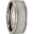 thumbnail image 4 of Titanium Polished 9mm Textured Rounded Edge Ring (Size 10.5) Made In China tb428-10.5, 4 of 5