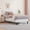 White, variant on 4 EVER WINNER Twin Size Bed Frame, Twin Bed Frame Platform Bed with Headboard, Pink Bed Twin Size, Easy Assembly, Black