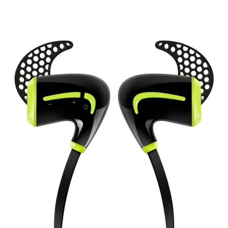 Noise Reducing Earphones Photive BT Bluetooth Headphones, Best Wireless Earbuds For Sports, Running and Gym Workouts. Waterproof, Sweatproof, Secure-Fit Headset. Noise Cancelling Earphones with Microphone ()