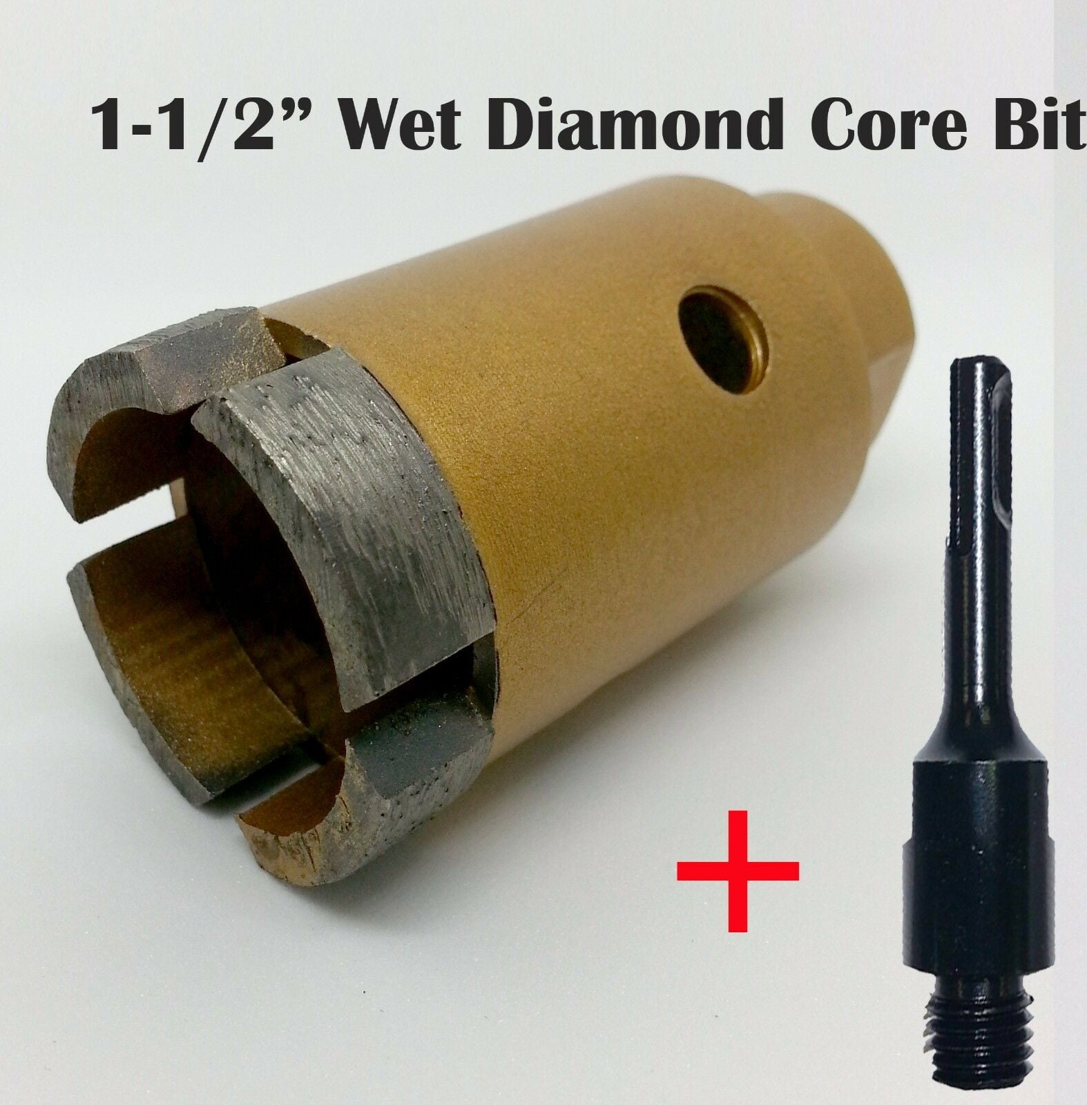 1.5" & 2" Dry Diamond Core Bit for Concrete w/ SDS MAX Adapter & Center Guide 