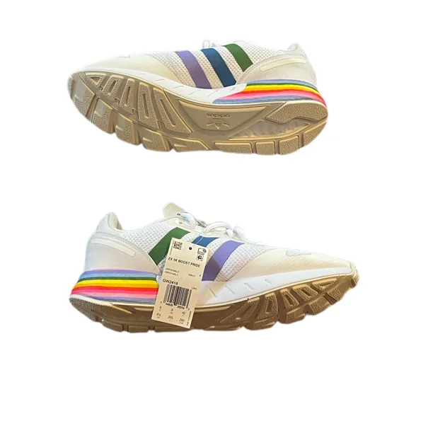 Ad-id-as ZX 1K Boost White And Rainbow Pride Mens Shoe Size 8.5