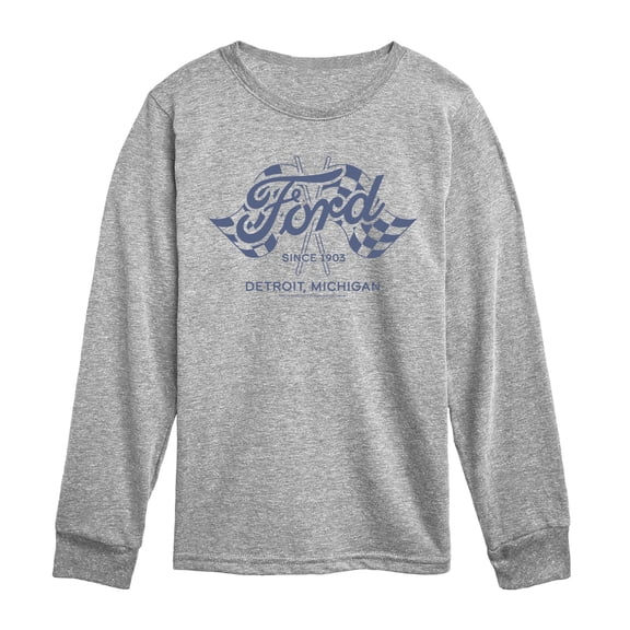 Ford - Ford Detroit - Youth Boys Long Sleeve Graphic T-Shirt