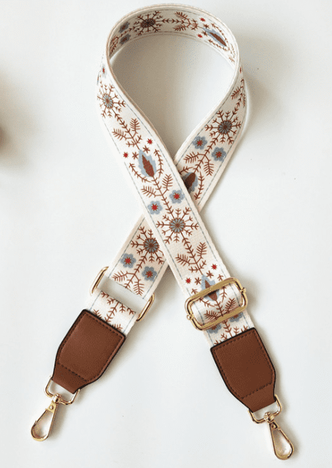 Details about   Nylon/Cotton Straps Multicolor Floral Adjustable Replacement Bag Belts