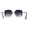thumbnail image 4 of Womens Rhinestone Chain Jewel Trim Classical Metal Rim Butterfly Sunglasses Silver Smoke, 4 of 4