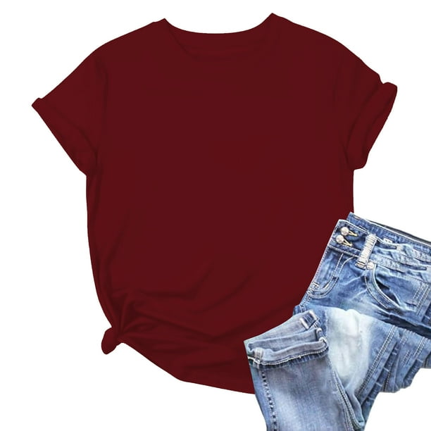 Karight Spring Summer Tops for Women Casual Short Sleeve T Shirts Oversized Tees