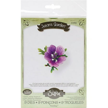 Hardy Geranium Sizzix Thinlits Die Set - Susan's Garden