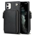 thumbnail image 1 of Funda tipo cartera para iPhone 11 con tarjetero y correa para el hombro para mujer, 1 of 5