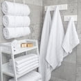 thumbnail image 2 of Juego de toallas de baño American Soft Linen Luxury, 4 piezas, color blanco, 2 of 9
