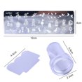 thumbnail image 4 of 5PCS Nail Art Plate Stainless Steel Nail Stamping Plate with Stamper & Scraper, 4 of 9