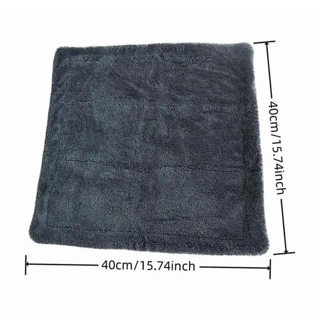 Microfibre Car Drying Towel Super Absorbent Grey Large Thick Polishing Clot C7Y8