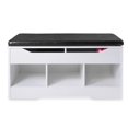 thumbnail image 3 of CAP LIVING Shoe Cabinet Cushioned Bench with Open Storage Cubbies Rack with Lift-Top Compartment for Entryway, Colors Available in Black Oak, Walnut and White Oak, 3 of 7