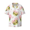 thumbnail image 3 of Cauagu Avocado Lovers Men's Short Sleeve Button Down Hawaiian Shirt for Men Bowling Shirts Casual Summer Beach Shirt,Small, 3 of 6