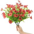 thumbnail image 2 of Juego de 10 piezas de eucalipto, violetas, plantas artificiales, flores artificiales, plástico, jarrones para interior y exterior, 10 rosas, 2 of 4