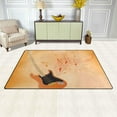 thumbnail image 3 of Dreamtimes Lightweight Soft Area Rugs 31x20 Inch, Guitar with Music Notes Floor Mat Doormat for for Rooms Entrance Hardwood Floor Living Room 2'7" x 1'8"） Nursery Rugs, 3 of 6
