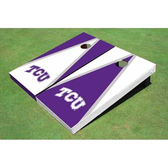 Texas Christian University "TCU" Alternating Triangle Cornhole Boards