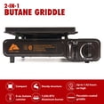 Ozark Trail 2 in 1 Butane Griddle, Black Color, 7650 BTU, Piezo ...