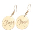 thumbnail image 1 of Pendientes, Pendientes colgantes , Mano , Pendientes de botón para s mujeres, Hechos de aleación Hugo Pendientes de flores para mujer, 1 of 9