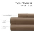 thumbnail image 4 of Super Soft Wrinkle Resistant Bed Sheets Set, Twin 3-Piece Solid in Taupe Brown by Comfort Canopy, 4 of 12