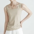 thumbnail image 4 of AherBiu Tank Tops for Women 2024 Basic Loose Summer Square Neck Camisole Comfy Sleeveless Solid Color Tops, 4 of 4