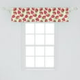 thumbnail image 2 of Ambesonne Fruits Window Valance, Strawberries Vivid Food, 54" X 12", Eggshell Red Olive Green, 2 of 3