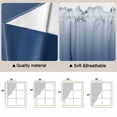 thumbnail image 3 of Navy Blue Ombre Kitchen Window Curtains, Swag Curtains Valance for Bedroom Living Room Bathroom, Modern Abstract Art Gradient Aesthetics Rod Pocket Window Curtain Block Drapes 2 Panels 36"x36", 3 of 9