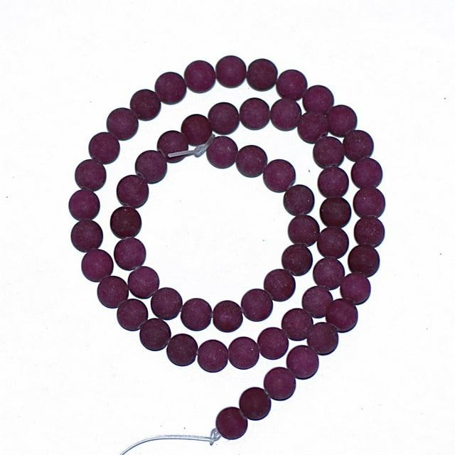 Espaciador De Piedras De Jade Púrpura Natural Sueltas Strand 6mm Hugo Perlas sueltas redondas