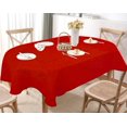 thumbnail image 3 of Oval Tablecloth 60 x 102 Inch, Washable Fabric Oval Table Cloth,Red Oval Table Cloth, Oval Tablecloth with Hollow for Oval Table, 3 of 6