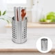 thumbnail image 2 of Porta palillos de acero inoxidable de 16,5 cm de alto, soporte cilíndrico para cubiertos y utensilios, contenedor multiusos para palillos, ideal para el hogar y el restaurante (plateado)., 2 of 8