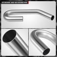 thumbnail image 4 of DNA Motoring 2.5" OD 45 180 Degree U Shape Mild Steel Fit Exhaust Pipe Tailpipe Tube Bend, 4 of 6