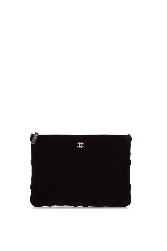 Pre-Owned O Case Clutch 3D Quilted Velvet Medium By Rebag