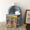 thumbnail image 5 of Schoolbag Female Student Korean Version Female Junior High School College Solid Color Backpack Versatile High-value Backpack, 5 of 5