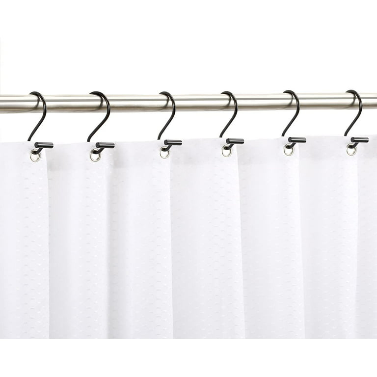 Metal Shower Curtain Hooks, Set of 12, Rust Proof Shower Curtain