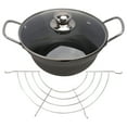 HOKARUA 1 Set Tempura Frying Pot Japanese Style Deep Fryer Pan with Oil
