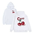 thumbnail image 2 of Afdoent Men's Fashion Hoodie Cherry Pattern Pullover Long Sleeve Drawstring Casual Hoodie Sweatshirt Fall Outwear Winter Hooded, 2 of 4