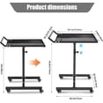 thumbnail image 2 of Bingirl Towallmark Table Mobile à Roulettes pour Outils - Hauteur Réglable, Roues, Capacité de 300 Lb, 29x20x34 Po, Noir pour Garage et Atelier, 2 of 6