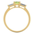thumbnail image 4 of Clara Pucci 14K Yellow Gold 0.8ct Peridot Three-Stone Ring for Women, 4 of 8