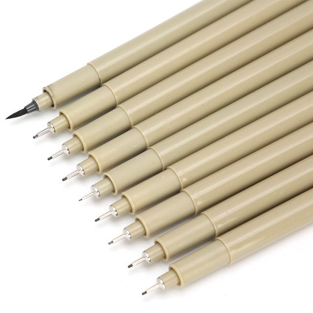 Ensemble de Stylos Fineliner Non Plastiques, Stylo à Pointe Fine, pour Designer