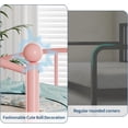 thumbnail image 4 of Memoryfield Twin Metal Daybed, Metal Sofa Bed Frame with Arched Headboard & Steel Slat Support, Guest Sofa Bed, No Box Spring Required, Pink, 4 of 8