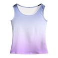 thumbnail image 5 of JUMEYU Girl Undershirts Girls Dance Tank Tops Sleeveless Racerback Athletic Shirts Dance Outfit for Ballet Gymnastics Size 9-10 (Purple,9-10 Years), 5 of 6