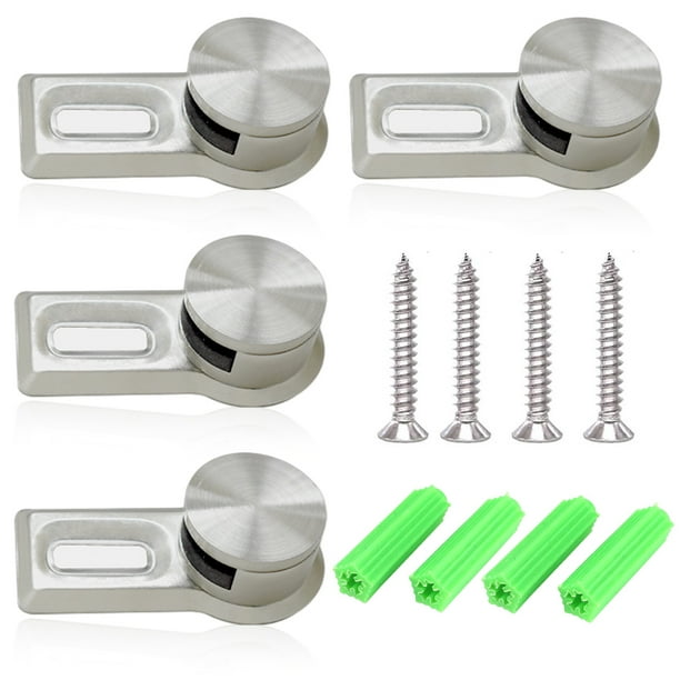 Clip de espejo de superficie brillante para vidrio, acrílico, imágenes y arte de pared, construcción de aleación de zinc con durabilidad duradera, ideal para baño o uso al aire libre (4 piezas)