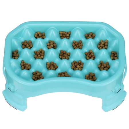 UPC: 0814516023084 | Neater Pet Brands Raised Neater Slow Feeder – Elevated & Adjustable Feeding Height – Improves Digestion  Stops Obesity  and Slows Down Eating  2.5 Cups  Aquamarine
