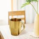 thumbnail image 5 of Tazas de de 387 ml para beber, aislamiento térmico resistente con asa, taza aislada de material acero inoxidable brillante de 13,1 para té, leche, dorado BLESIY Taza de café, 5 of 7