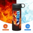 thumbnail image 6 of Daiia Fiery Orange Flames Energy Printed 18oz Sports Insulated Kettle With Straw Water Bottle For Running Hiking Cycling Climbing Mens Woman'S Sports Water Bottle, 6 of 8