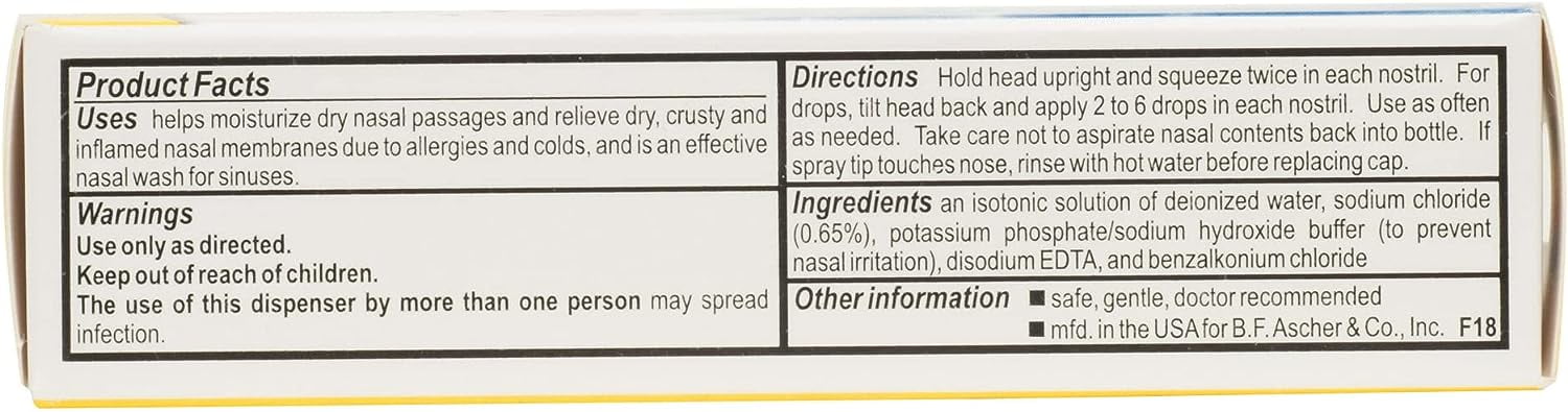 Ayr Saline Nasal Mist - 1.69 oz, Pack of 5