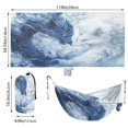 thumbnail image 3 of Wobogo Blue Dragon and Fox Camping Hammocks 330 lb Capacity with Tree Straps and Hanging Pockets for Outside Hiking Beach Backpack Travel, 3 of 8