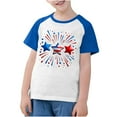 thumbnail image 2 of American Flag Tops For Toddler Boys Girls Independence Day Patriotic T-Shirt Casual Round Neck Raglan Short Sleeve Shirts Blue 9-10 Years, 2 of 7